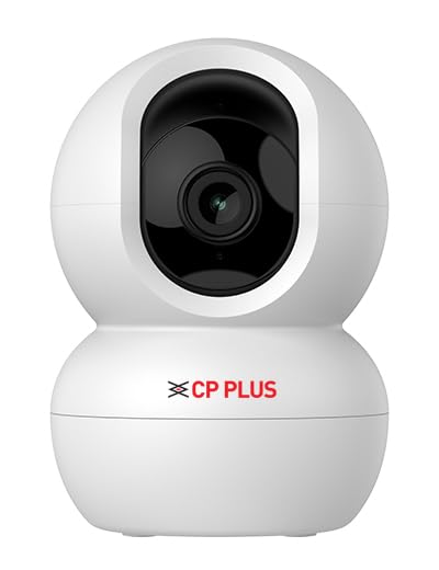 CP PLUS Full HD 2MP Smart Wi-Fi PT Camera with 360° View, Night Vision, SD Card Support & 2-Way Audio