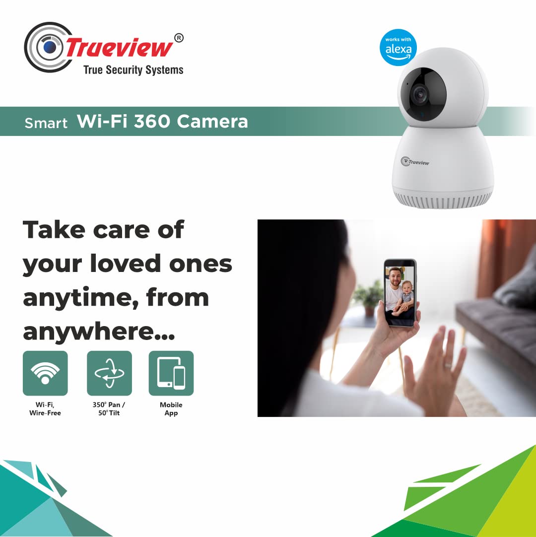 Trueview 3MP WiFi Based Smart CCTV Camera with 360 degree for Home & Baby Monitoring Surveillance